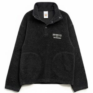 Y2K CityVibe oversized Hard Rock San Francisco Sherpa Fleece Pullover-M